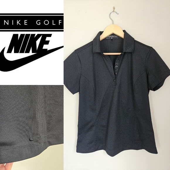Nike Tops - Black Nike golf polo dri  fit size M